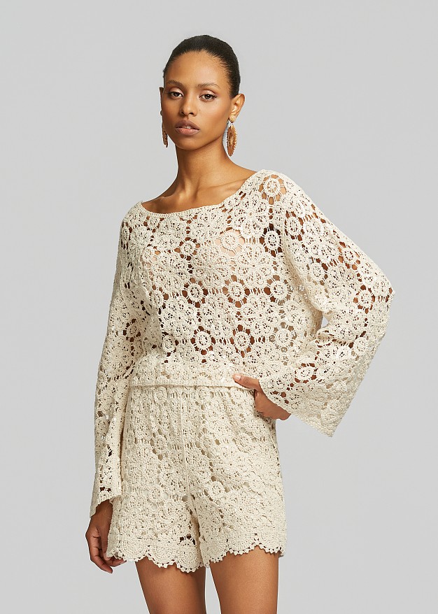 Crochet lace blouse