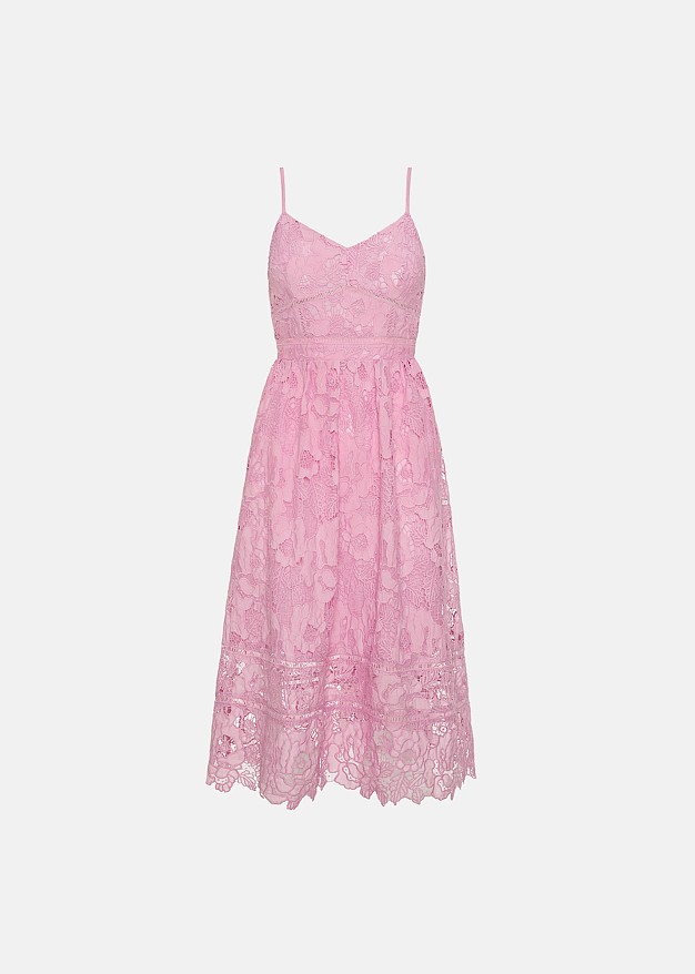 Midi dress made of guipure lace | LYNNE