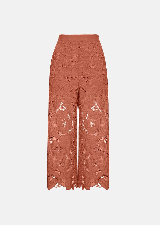 Παντελόνι από broderie δαντέλα