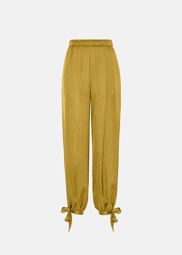 Harem trousers in satin look