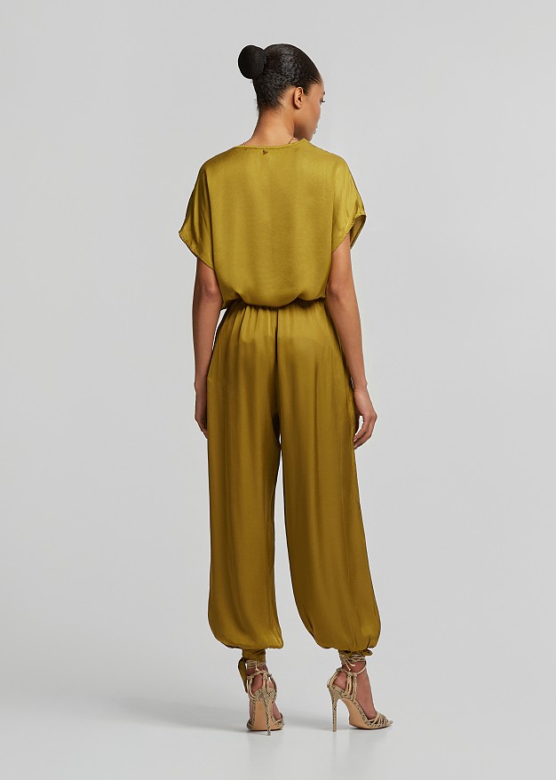 Harem trousers in satin look