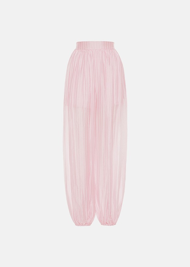 High-waisted striped harem pants