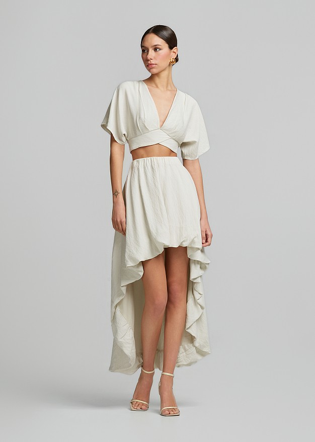 Asymmetrical mini skirt | LYNNE