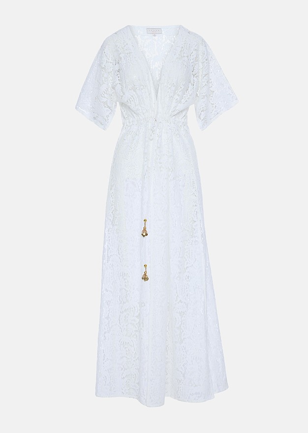 Long broderie lace kaftan