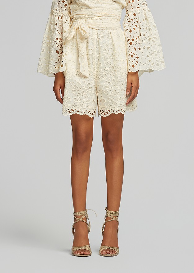 Broderie lace shorts