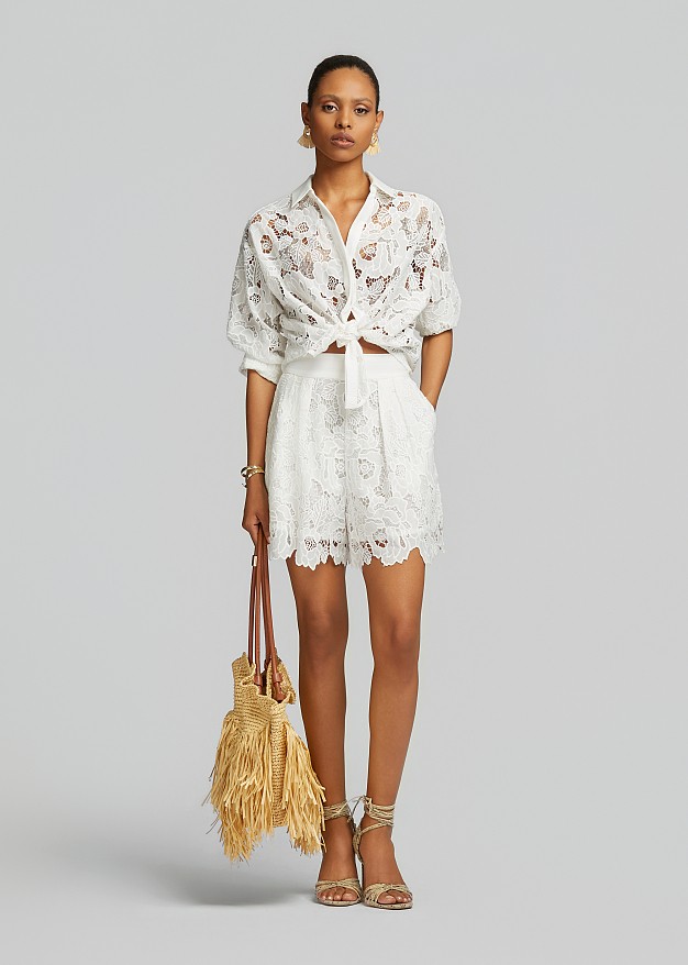 Broderie lace shorts