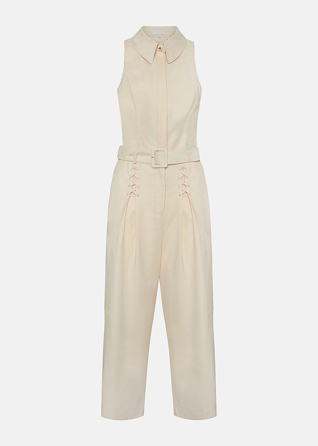 Jumpsuit with decorative drawstrings