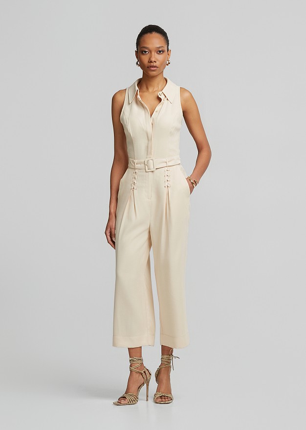 Jumpsuit with decorative drawstrings