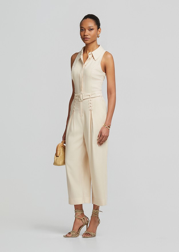 Jumpsuit with decorative drawstrings