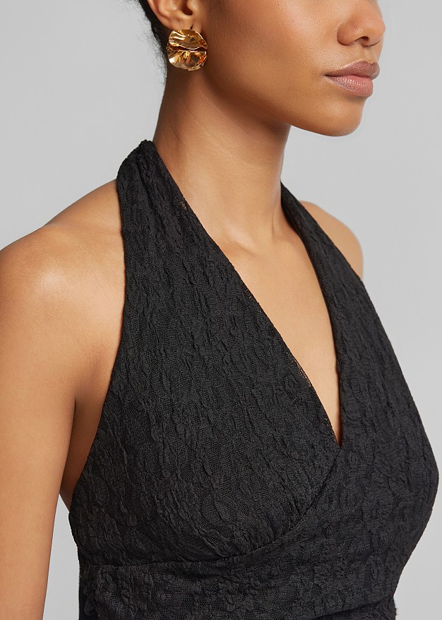 Lace halter neck blouse