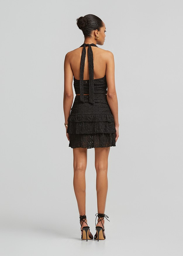Lace halter neck blouse