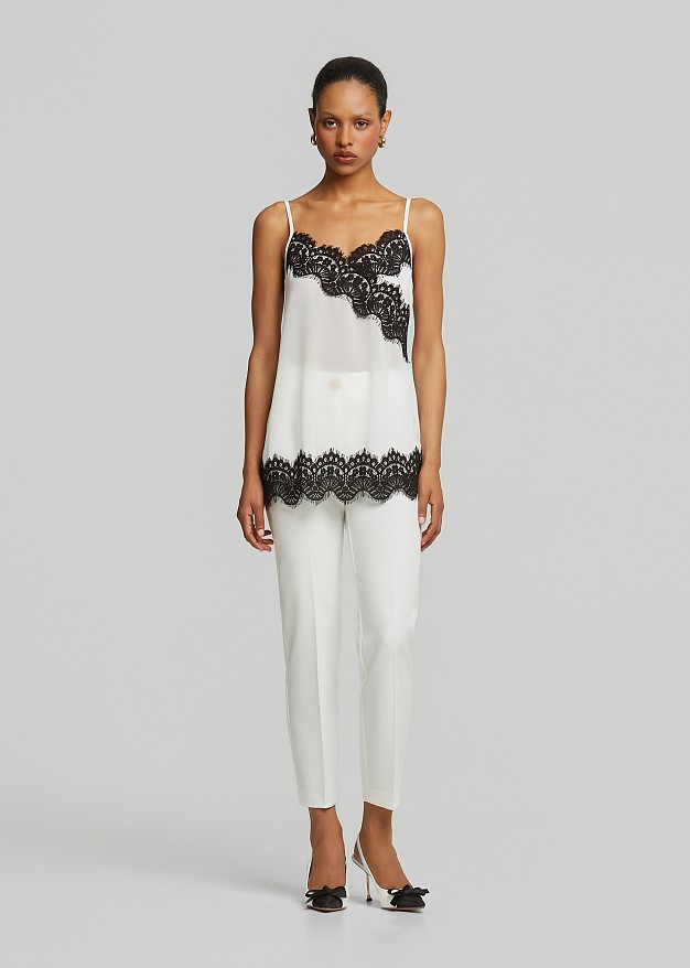Top with decorative lace