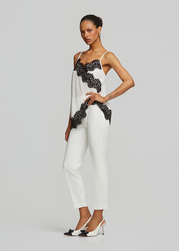 Top with decorative lace