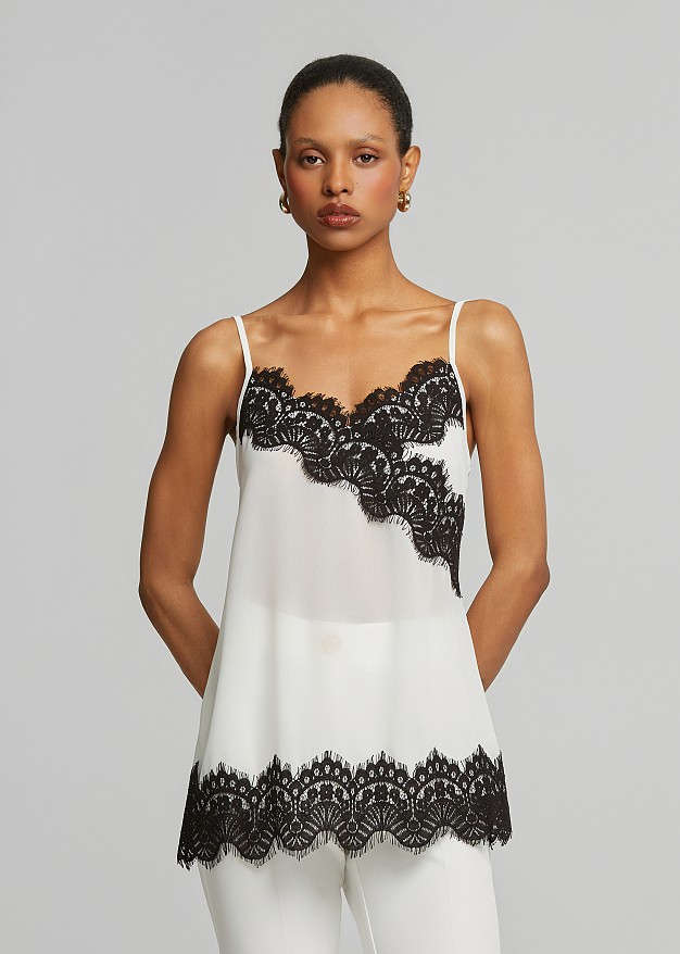 Top with decorative lace