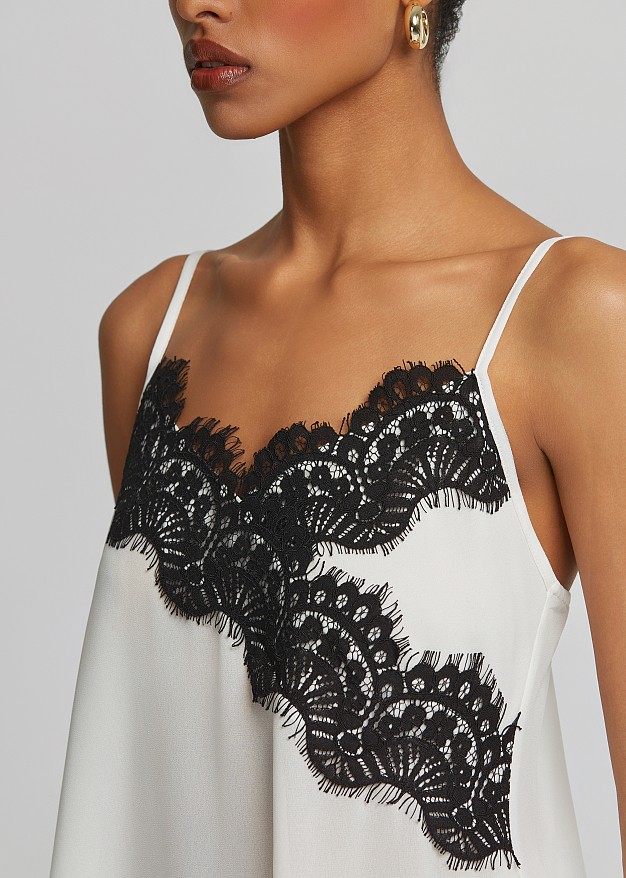 Top with decorative lace