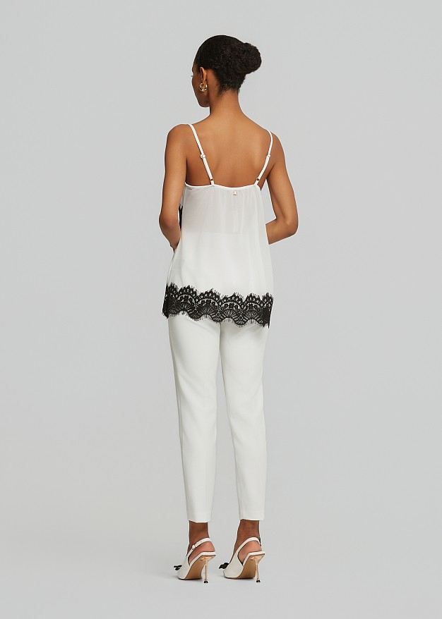Top with decorative lace