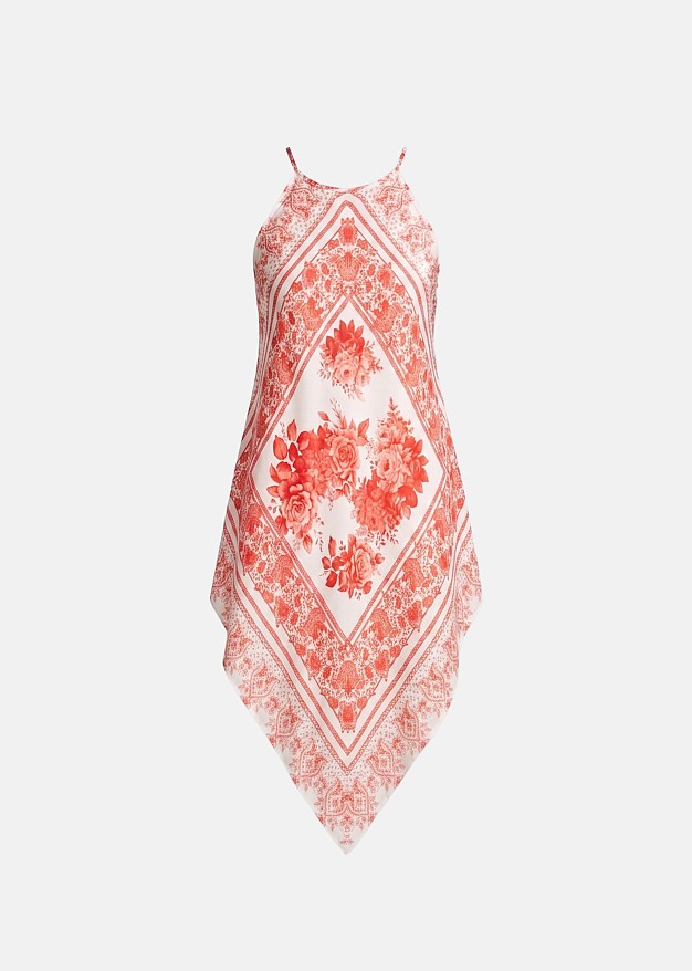 Printed halter neck top in a scarf-style design