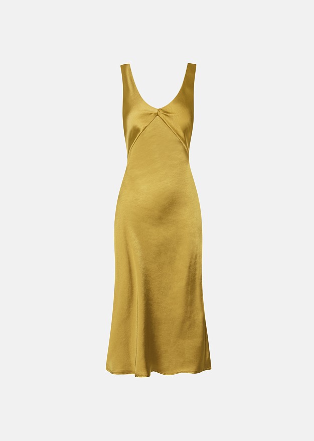 Midi lingerie-style dress in a satin look