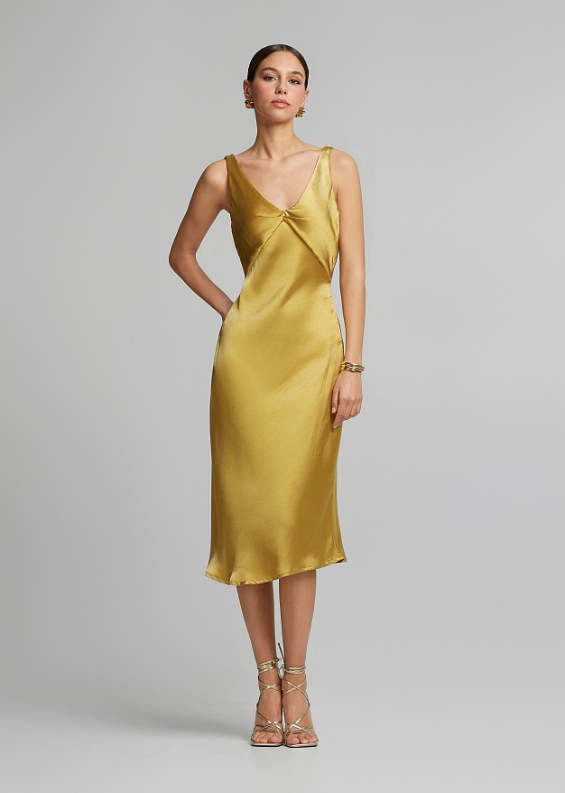 Midi lingerie-style dress in a satin look | LYNNE