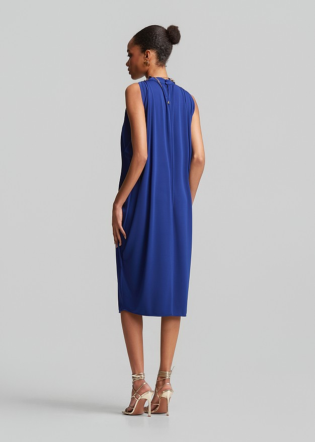 Sleeveless stretch dress with ruched detailing