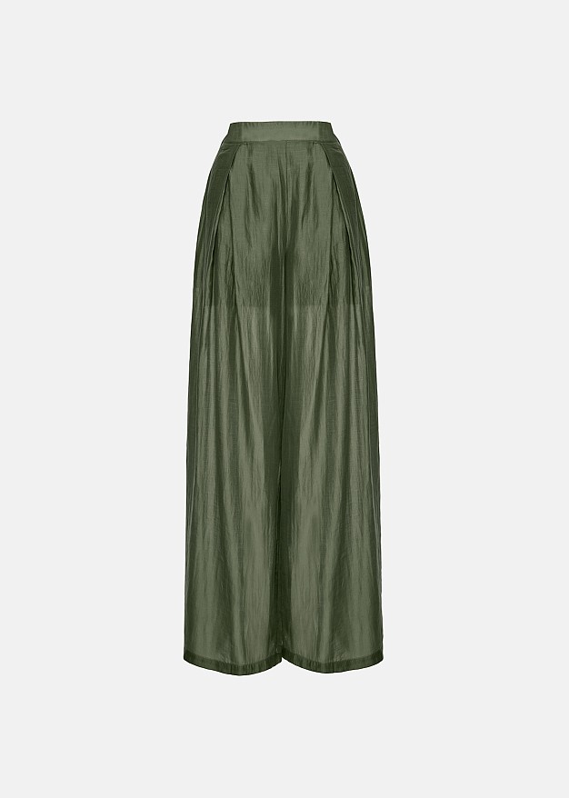 Pantaloni cu talie înaltă și tencel