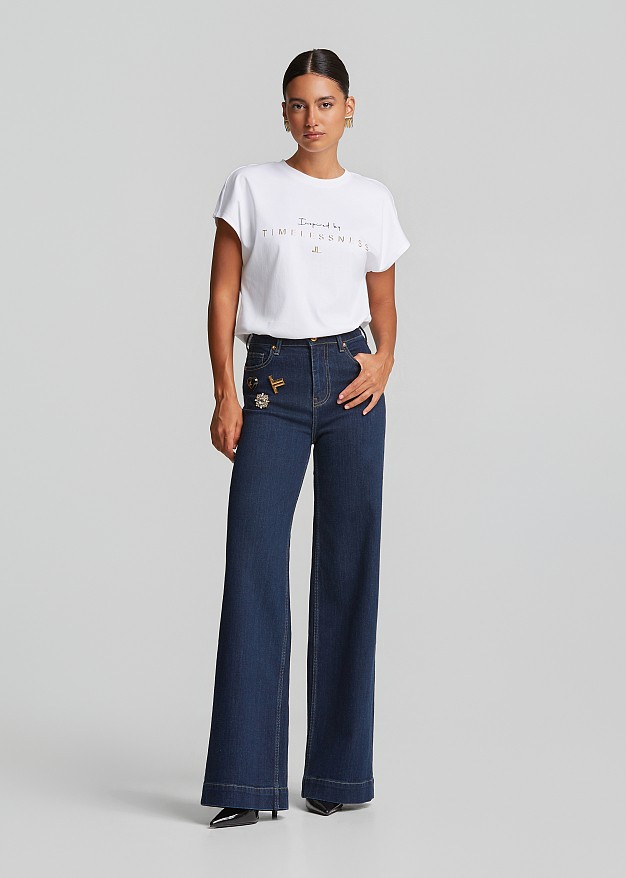 Top din bumbac cu print