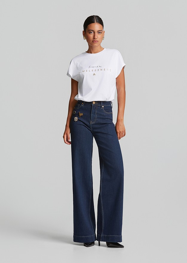Top din bumbac cu print