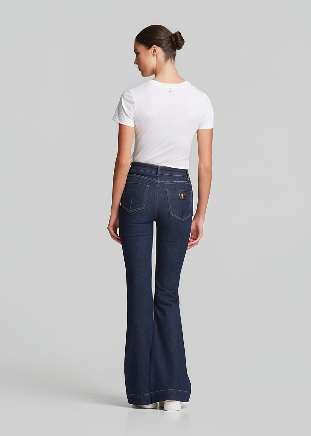 Cotton T-shirt with LYNNE logo print