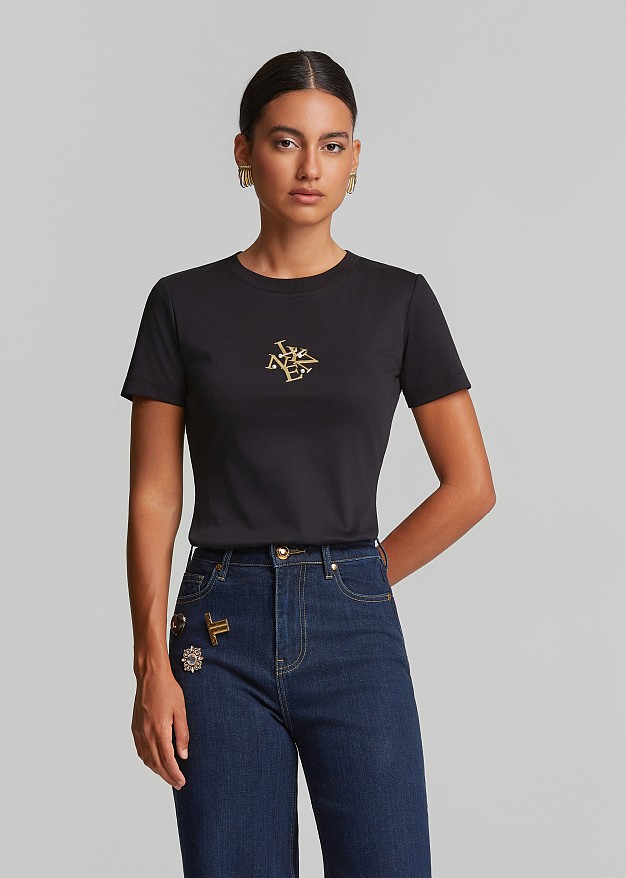 Tricou din bumbac cu logo LYNNE
