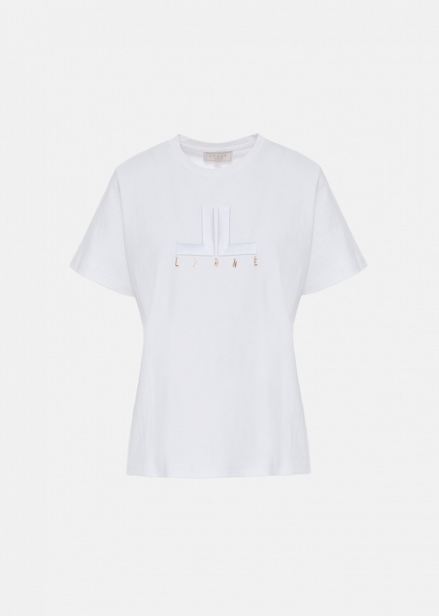 Μπλούζα με logo κέντημα και μεταλλικά charms