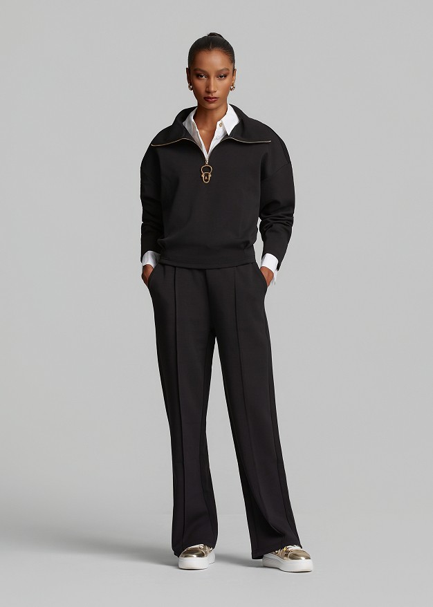 Sweatshirt in luxury scuba fabric
