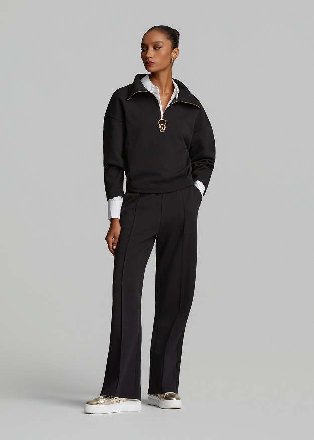 Sweatshirt in luxury scuba fabric