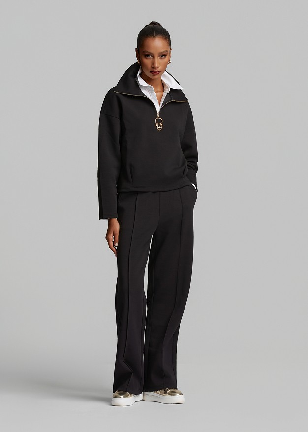 Sweatshirt in luxury scuba fabric