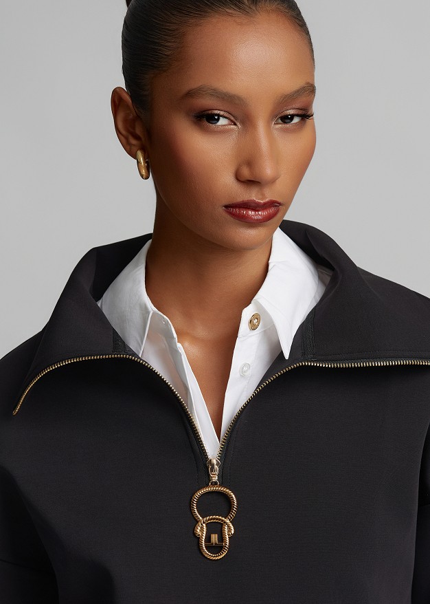 Sweatshirt in luxury scuba fabric
