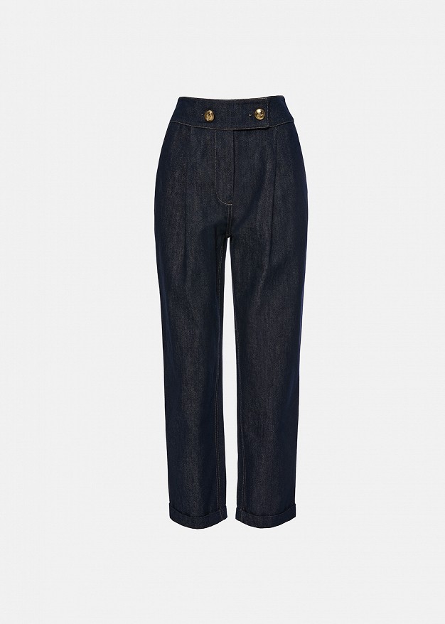 High-waisted Mom fit jeans