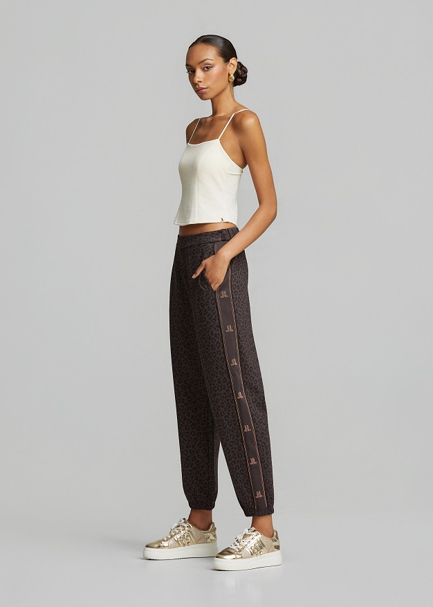 Grey animal printed sweatpants