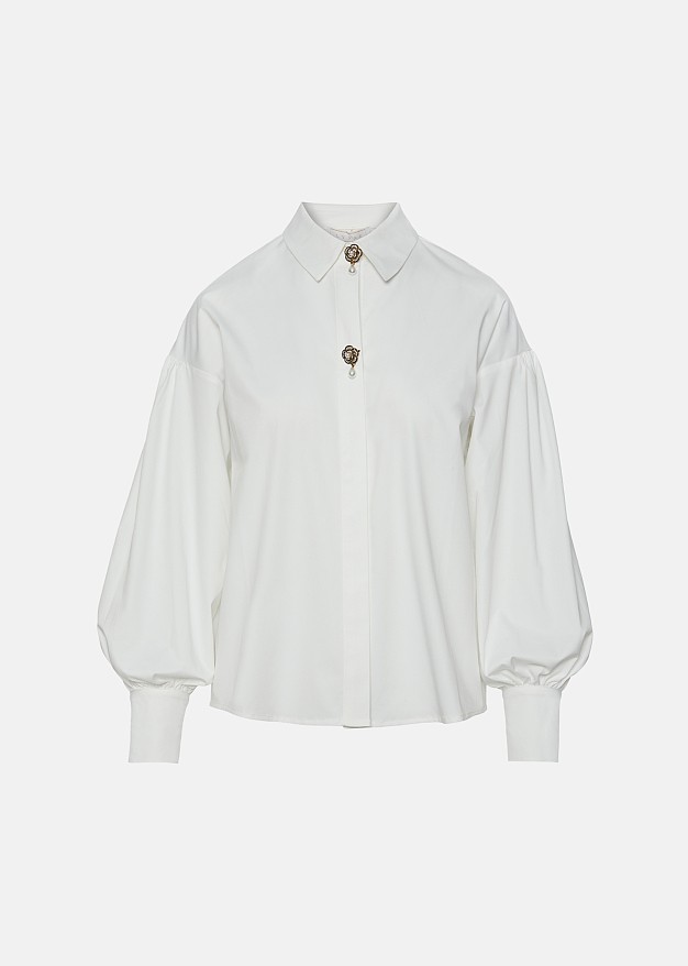 Shirt made from bamboo fibers with pins