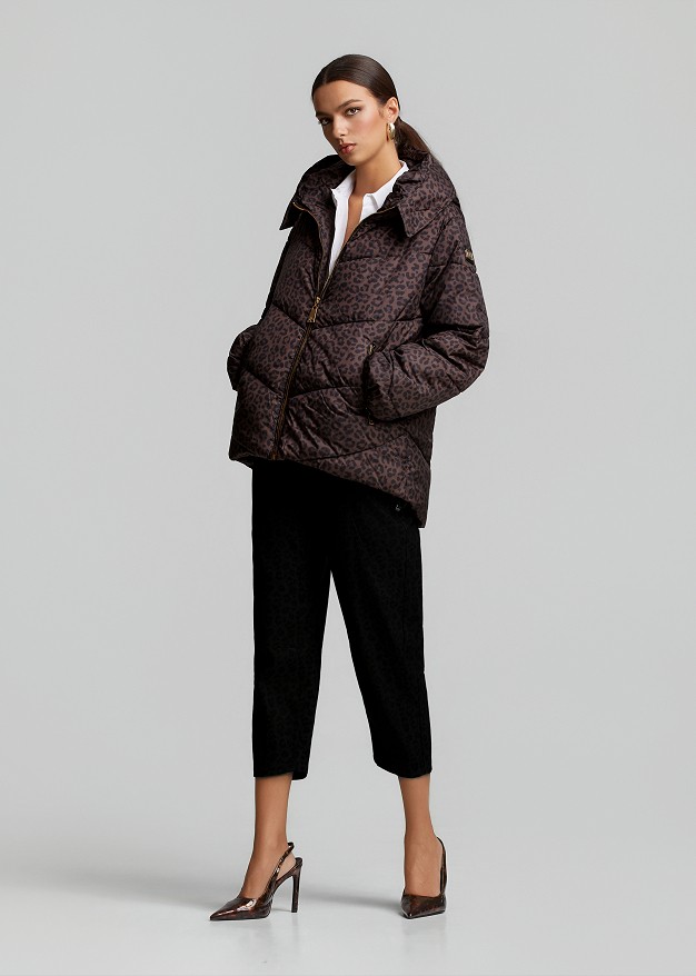Λέοπαρ puffer μπουφάν