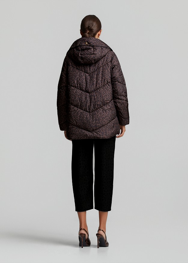 Λέοπαρ puffer μπουφάν