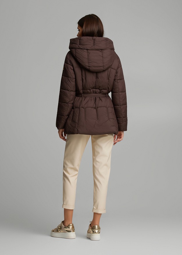 Short hooded puffer jacket