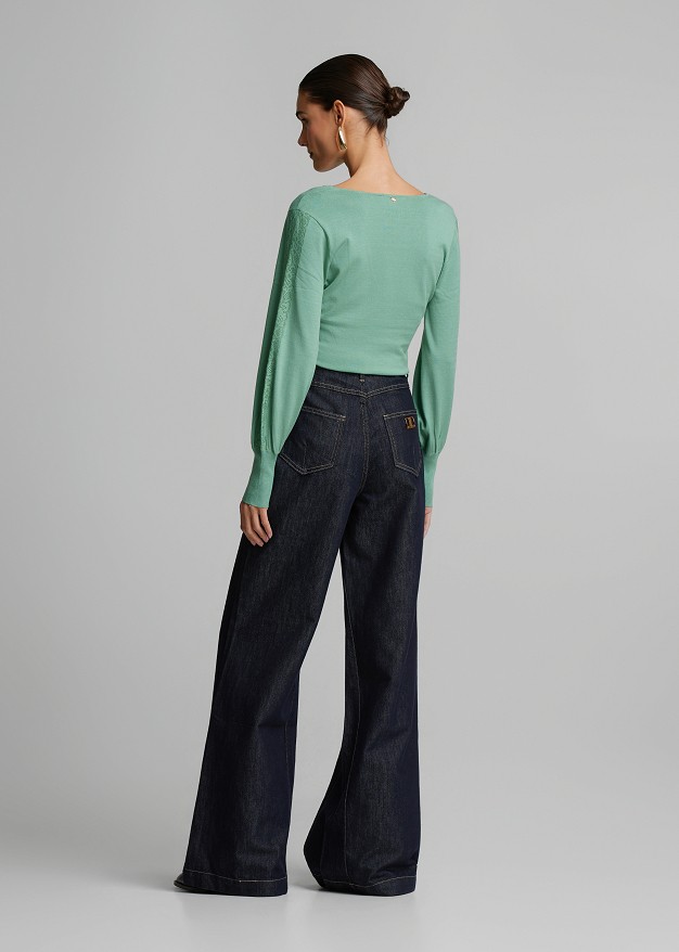 Knit top with dots detailing