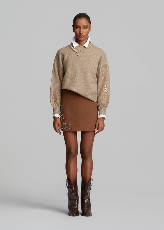 Embroidered sweater