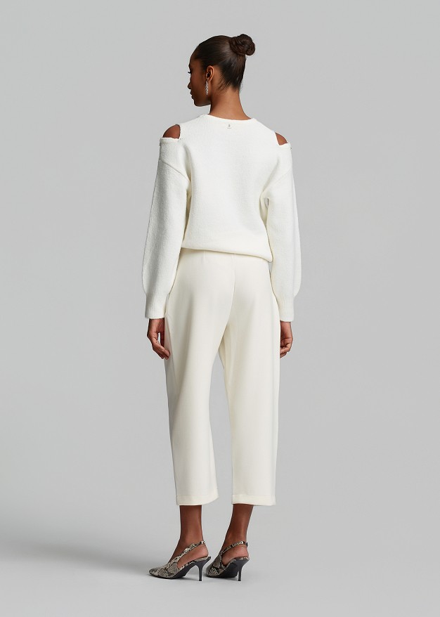 Sweater with decorative crystals