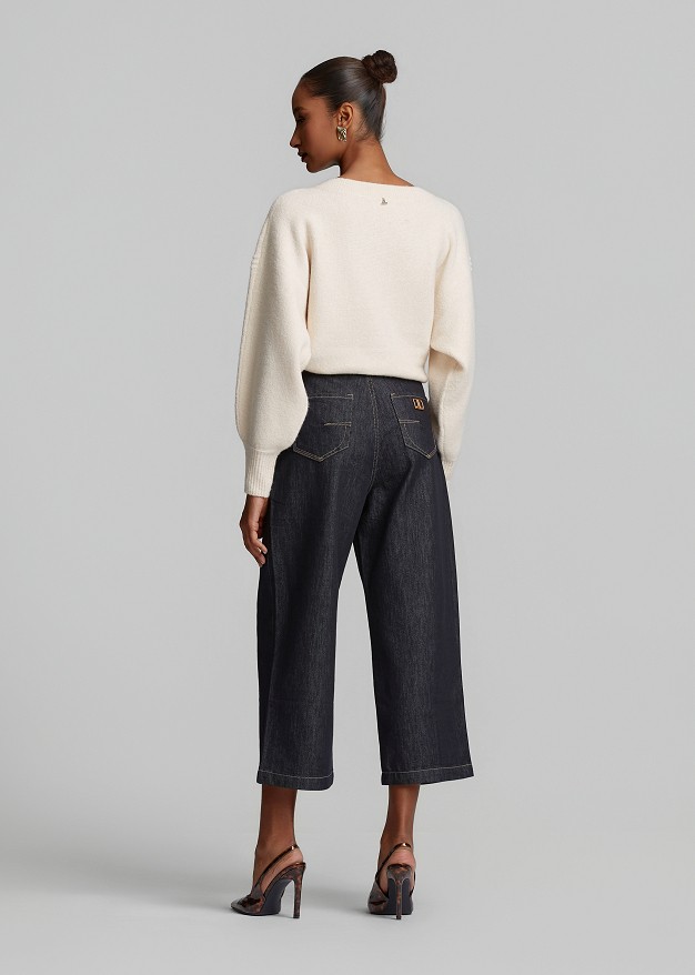 Bead-embroidered sweater