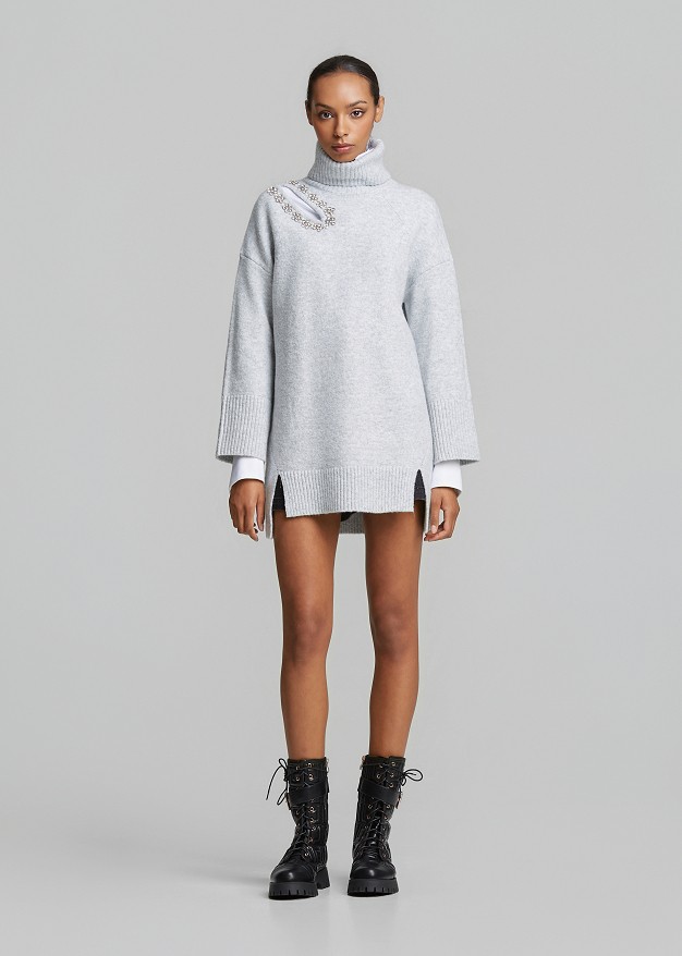Oversized turtleneck sweater