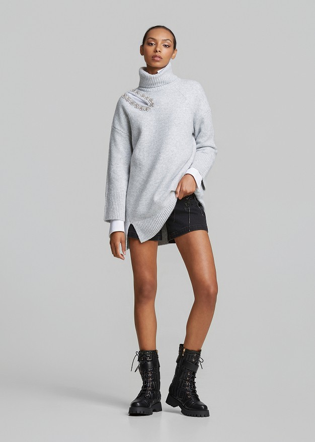 Oversized turtleneck sweater