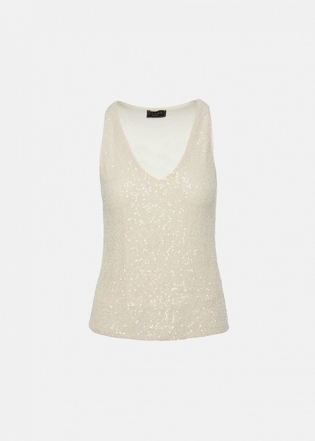 Sleeveless sequin top