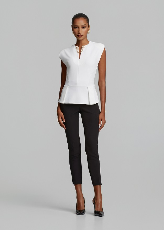Peplum sleeveless top