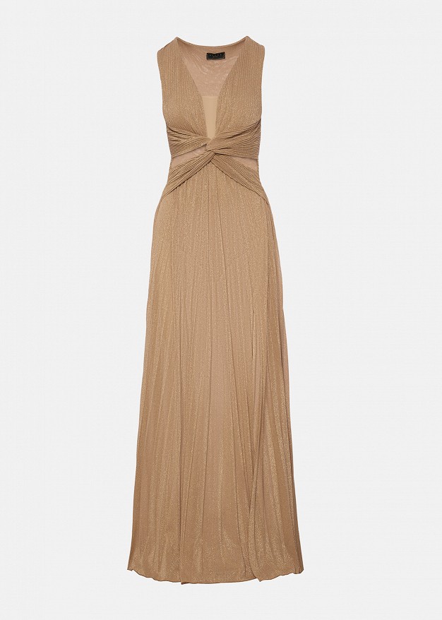Lurex sheer dress with inner body