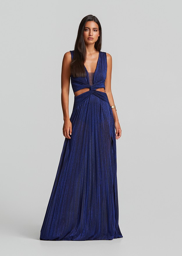 Lurex sheer dress with inner body